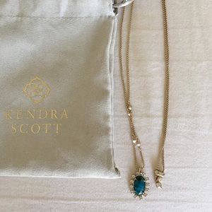 KendraScott Brett pendant necklace in aqua apatite